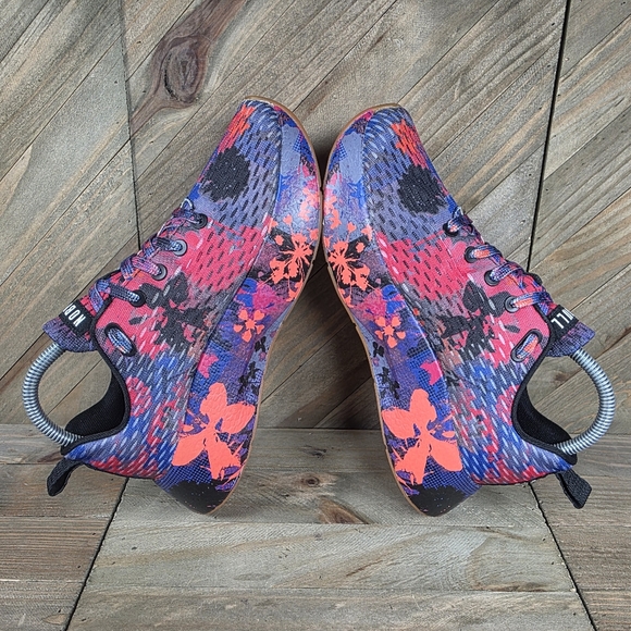 NOBULL Journey Womens Athletic Running Shoes Size 8 Black Pink Floral Print - Picture 6 of 9